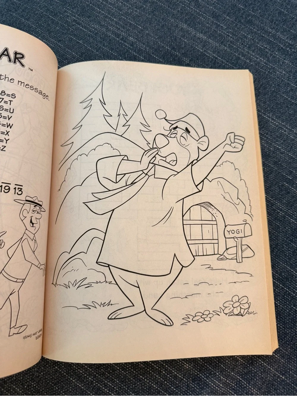 Vintage Yogi Bear Jumbo Coloring Activity Book Hanna Barbera Landoll’s